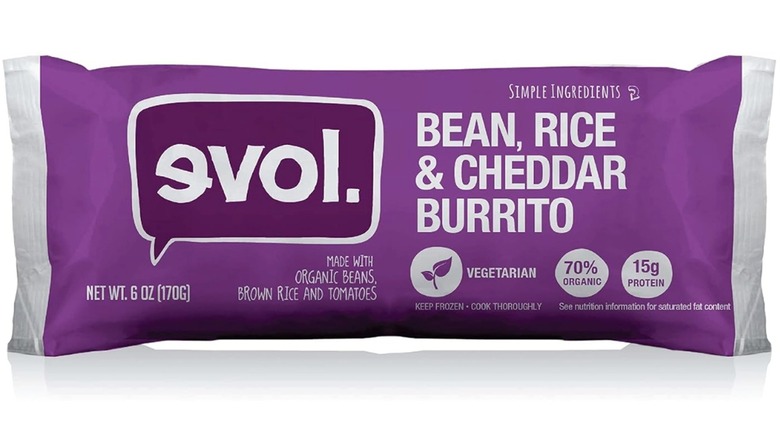 Evol bean and cheese burrito