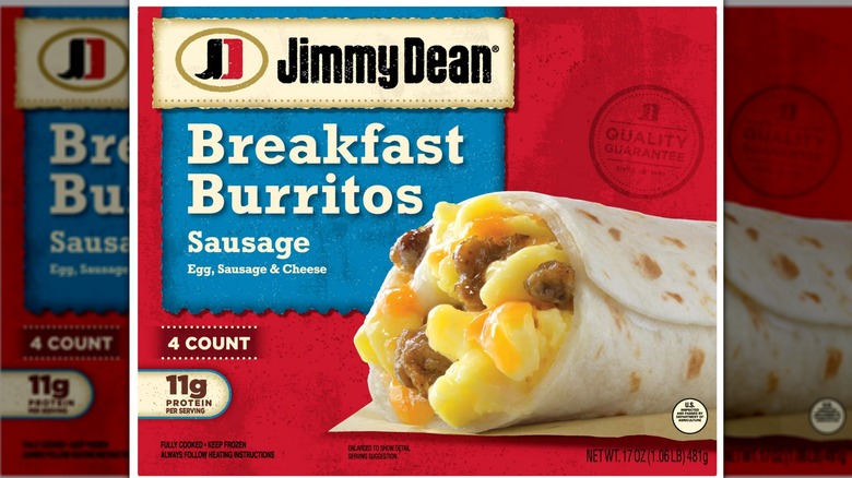 Jimmy Dean sausage breakfast burrito