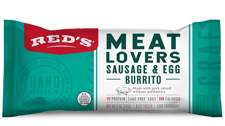 Red's sausage and egg burrito