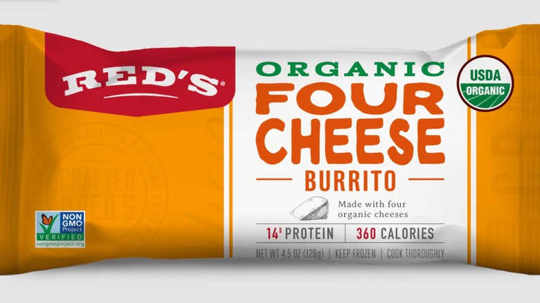 Red's organic four cheese burrito