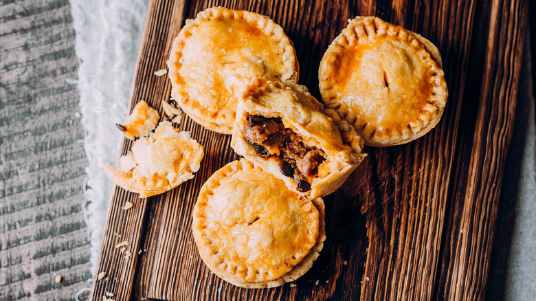 Small beef and mushroom pies