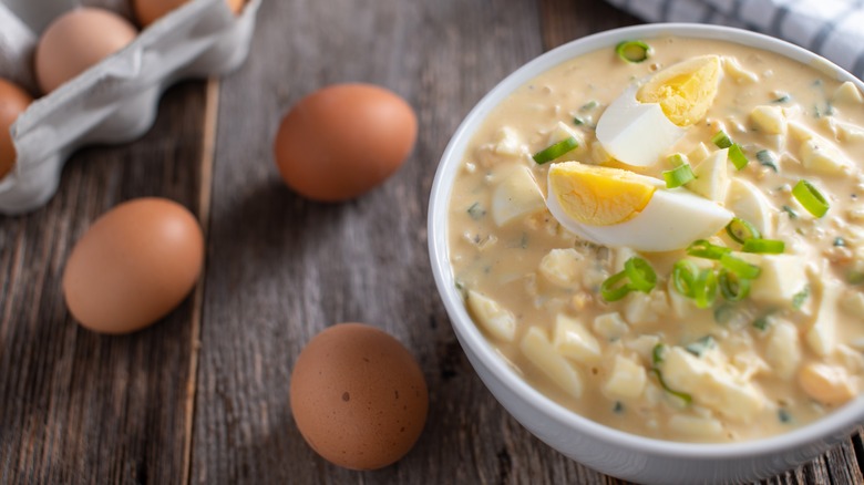 German Egg Salad in bowl