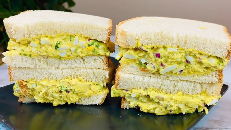 Jamaican Egg Salad sandwiches