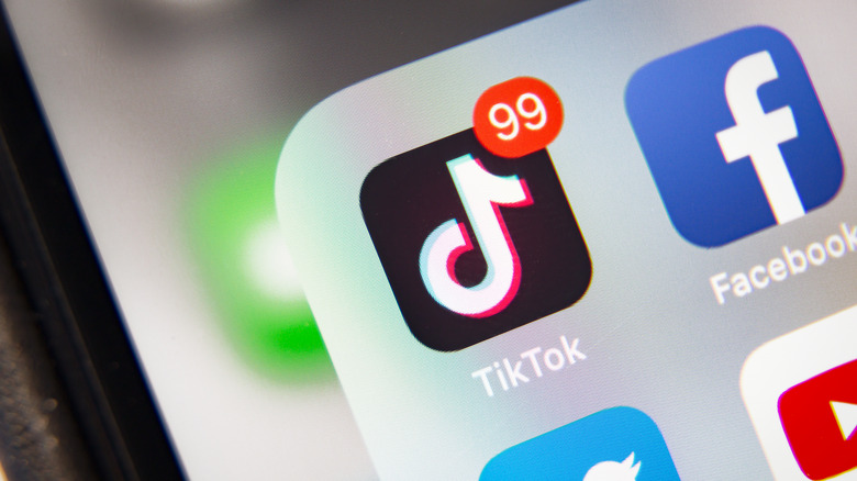 TikTok app logo on phone