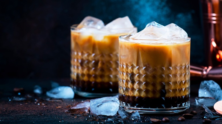 white Russians on bar counter