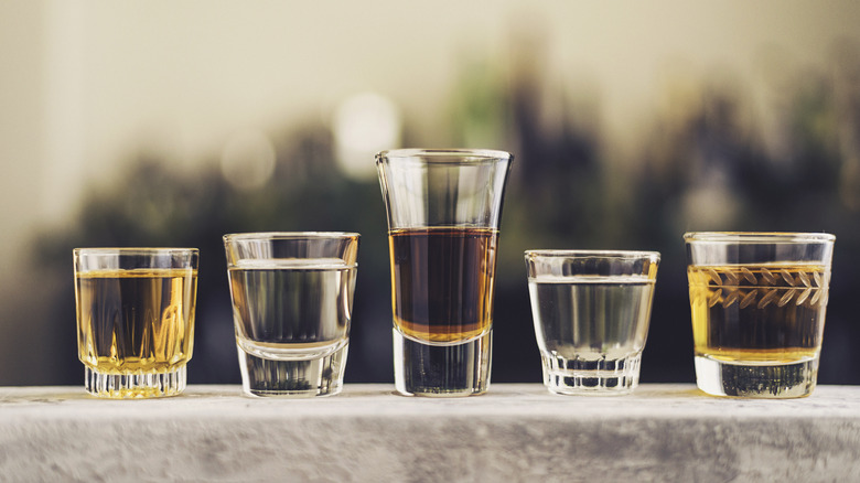 shot glass variety with spirits