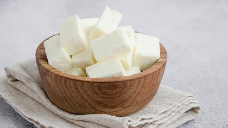 cubed feta or paneer