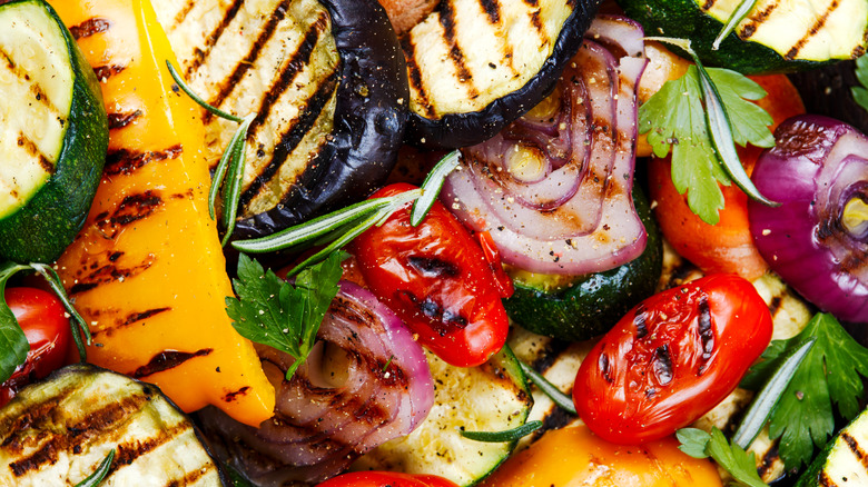 Grilled summer vegetables