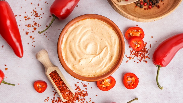 Chipotle mayo in bowl