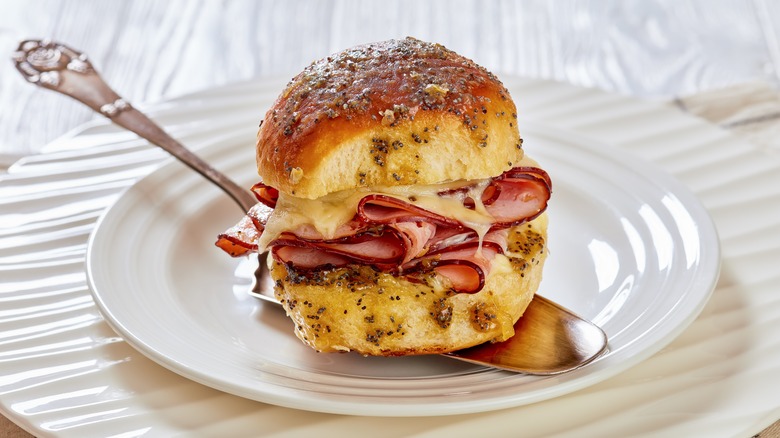 Ham and cheese slider