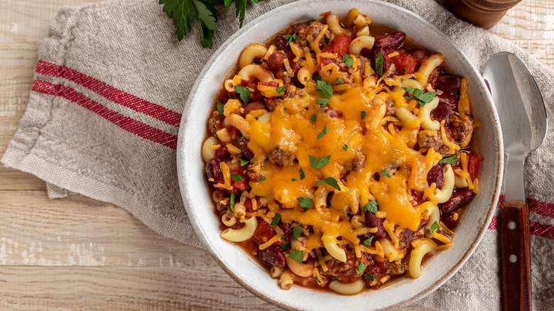 Tex-mex pasta with cheese