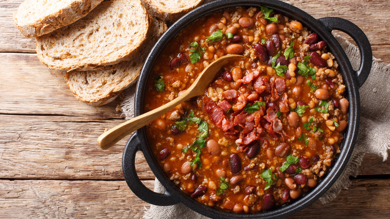 Stew with beans and meat