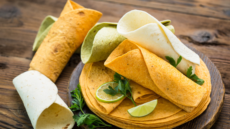 different types of folded tortilla