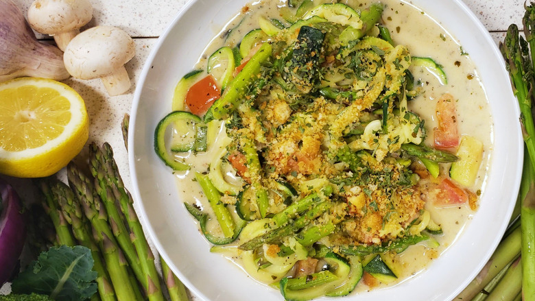 Noodles & Company's Zoodles and Asparagus with Lemon Cream Sauce