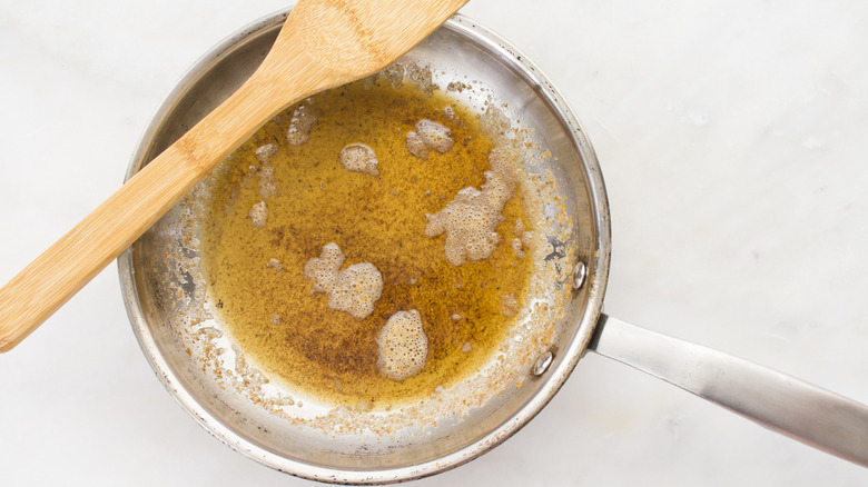 Skillet of brown butter