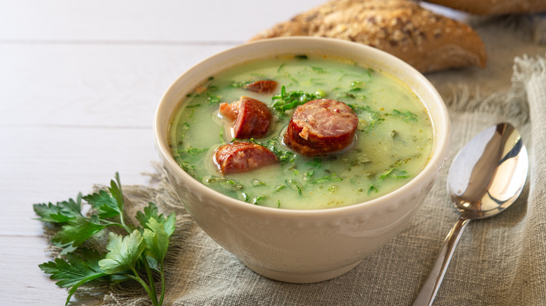 bowl of caldo verde