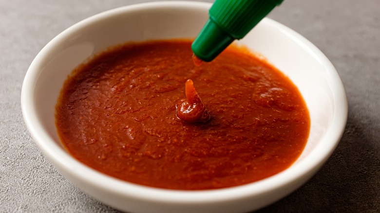 Bowl of sriracha