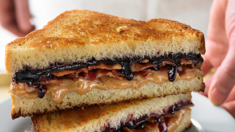 Peanut butter and jelly with bacon