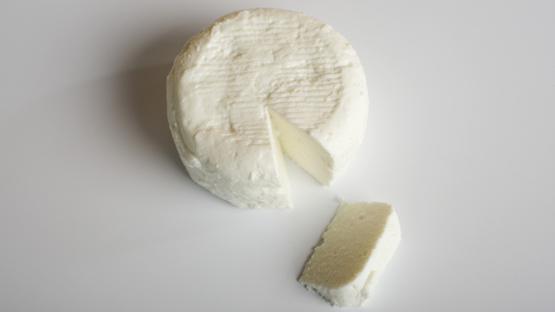 goat's cheese with wedge cut