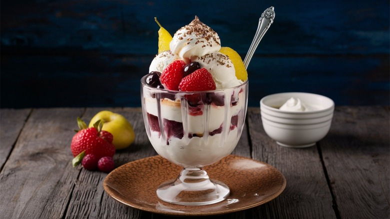 layered ice cream sundae