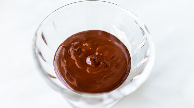 bowl of chocolate sauce