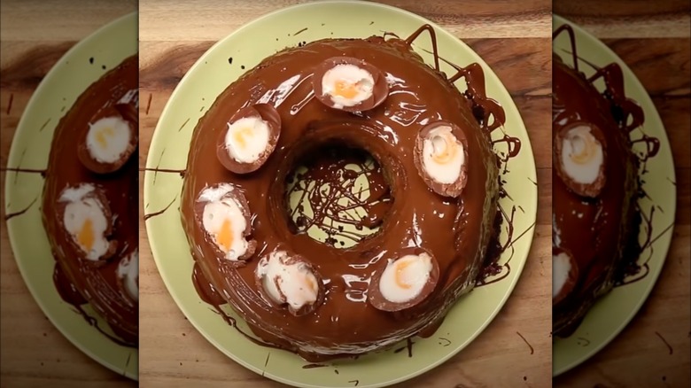 Cadbury Creme Egg Bundt cake