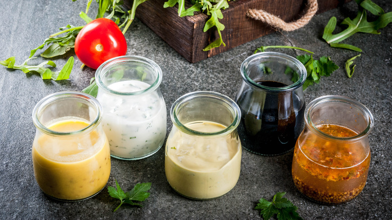 jars of salad dressings