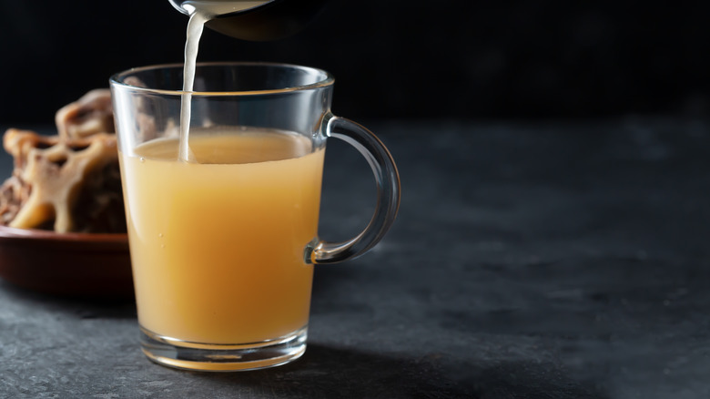 glass of bone broth