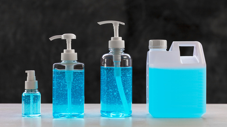 soap in different bottle sizes