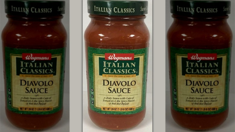 Jar of Wegmans Italian Classics Diavolo Sauce