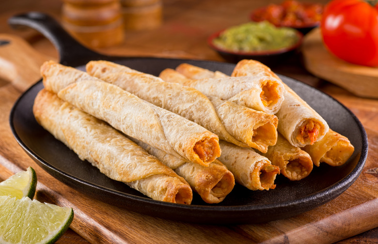 Shredded Chicken Stuffed Flautas Recipe