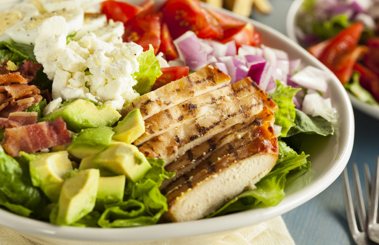 Southwest-Style Grilled Chicken Cobb Salad With Creamy Chipotle Vinaigrette