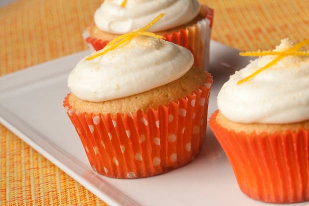 Orange Cupcakes with Cream Cheese Icing Recipe