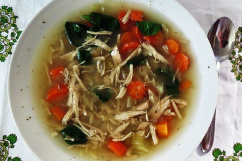 Lemon Chicken and Orzo Soup