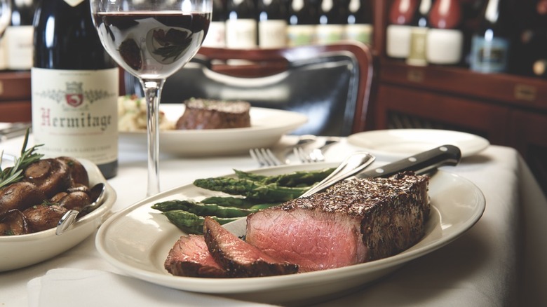 Pappas Bros. steak on plate