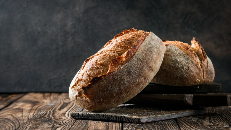 loaves of fresh bread