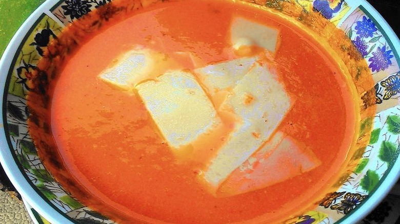 Tomato Cauliflower Soup in bowl