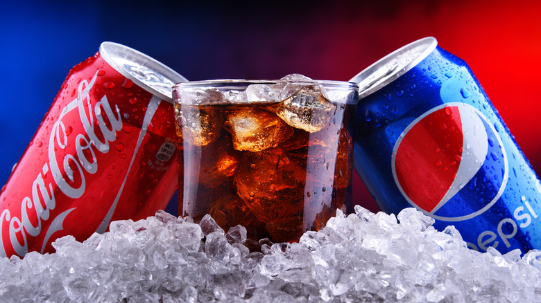 Coca-Cola and Pepsi on ice