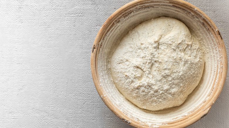 Dough ball in bowl 