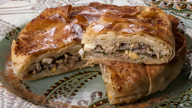 moroccan pastilla on a plate