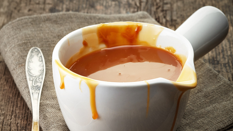 Homemade butterscotch sauce