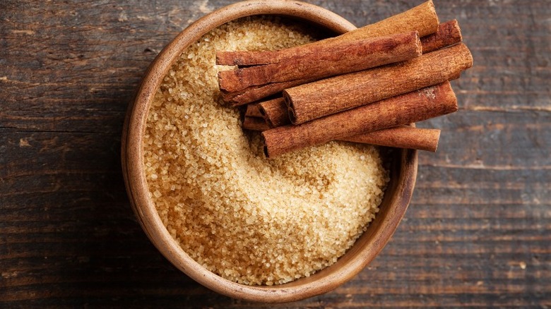 Bowl of cinnamon sugar