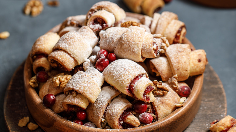 Stack of crescent pastries