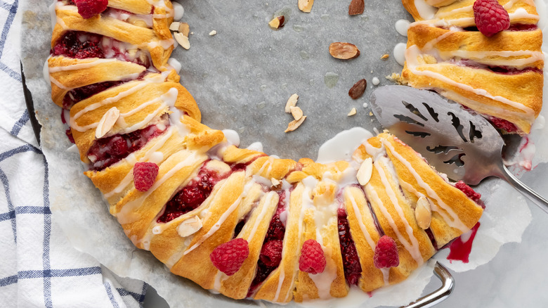 Crescent ring with vanilla glaze