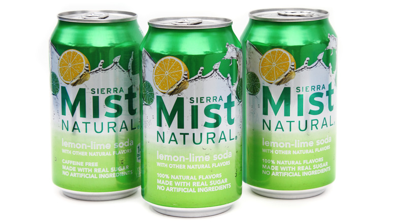 Sierra Mist soda cans