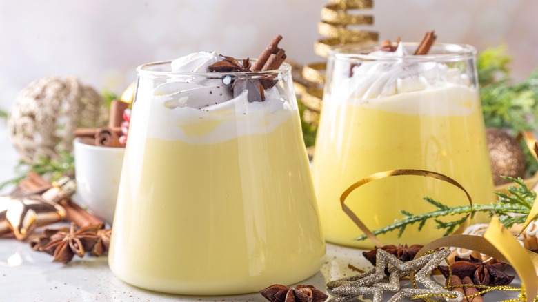 holiday eggnog pudding