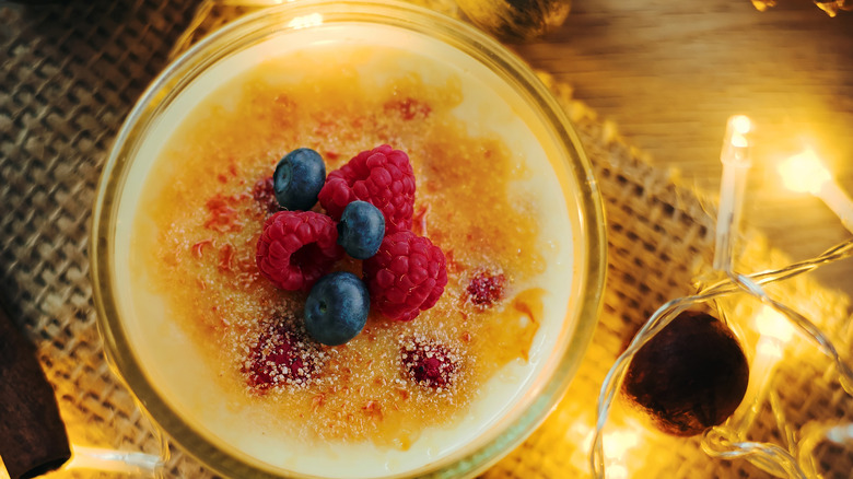 holiday eggnog creme brulee