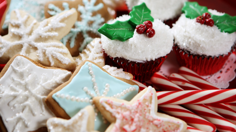 frosted cookies and cupcakes