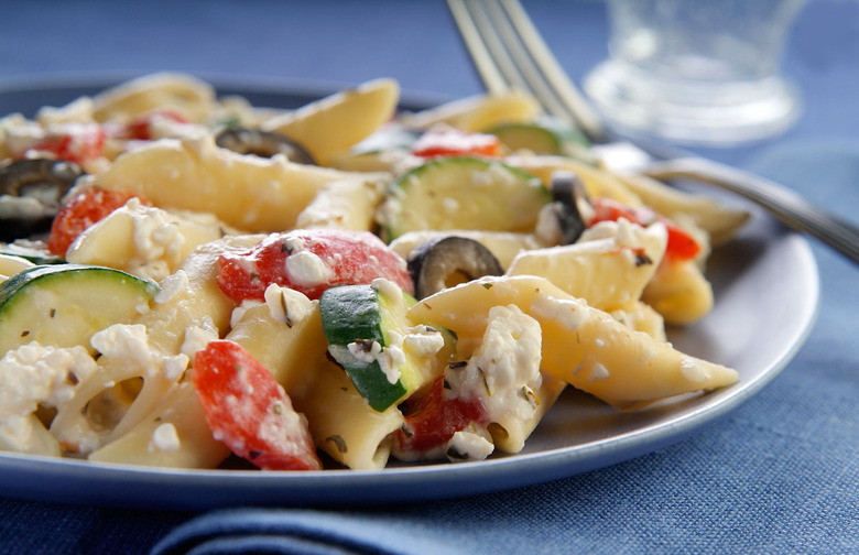 Mediterranean Mostaccioli with Feta