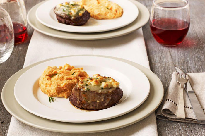 Cheese-Crusted Beef Tenderloin Steaks